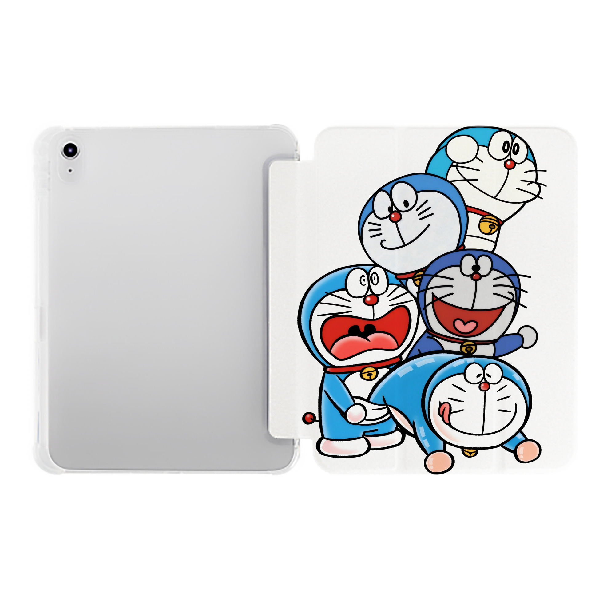 （画像用） ドラえもん Doraemon IPad ケース ペン収納付き 三つ折りスタンド PUレザー×シリコン 対応機種9.5/10.5/10.9インチ